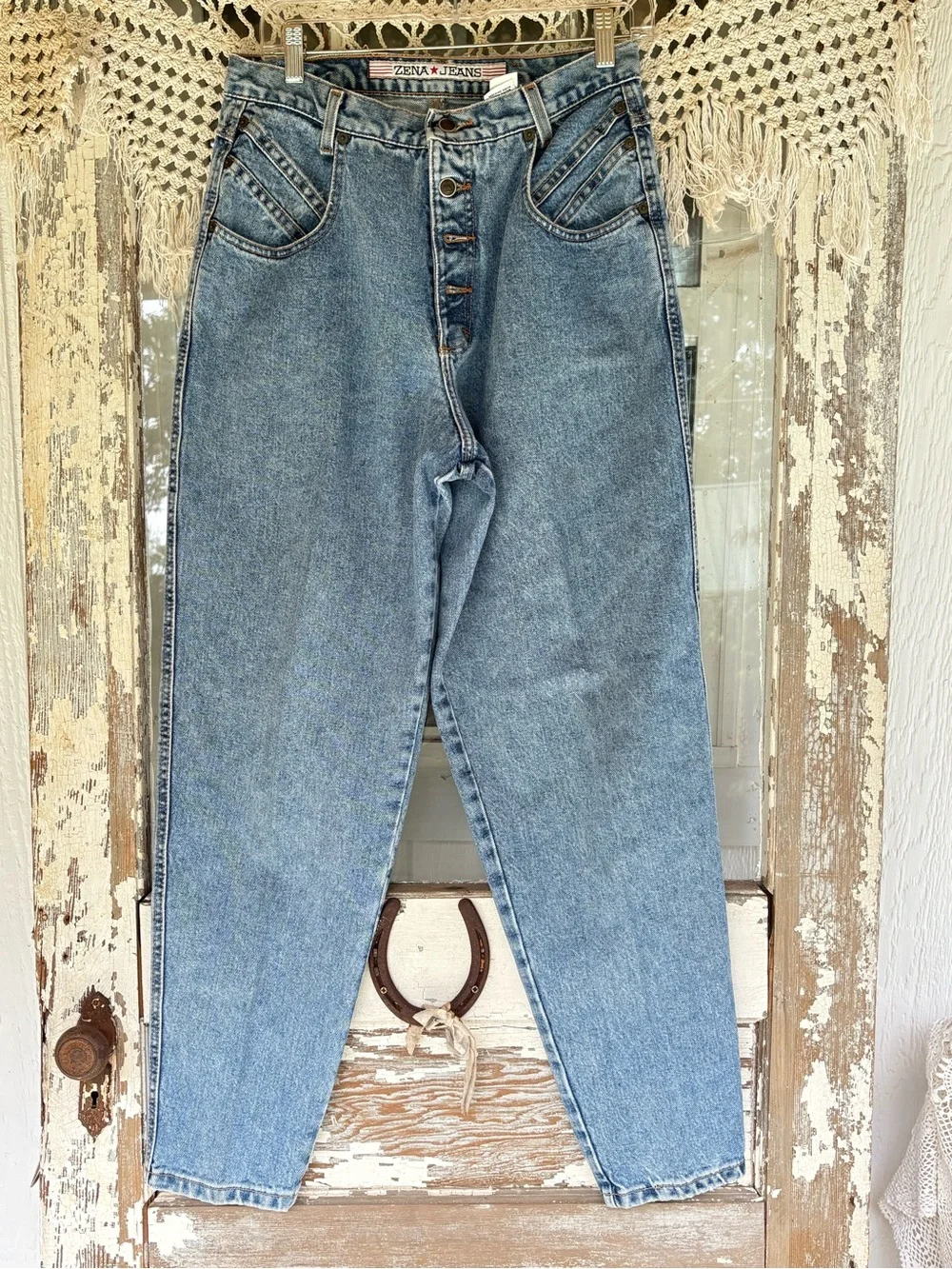 Zena Vintage Light Blue Denim Jeans 13